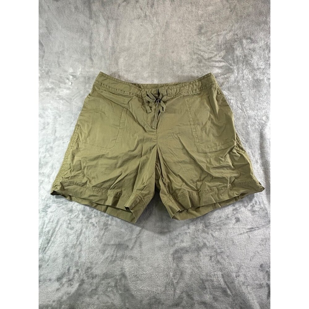 J. Jill Shorts Women's 12 green stretch bottoms w drawstring closure and pockets